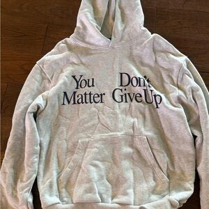 Gray Hoodie with Motivational Print